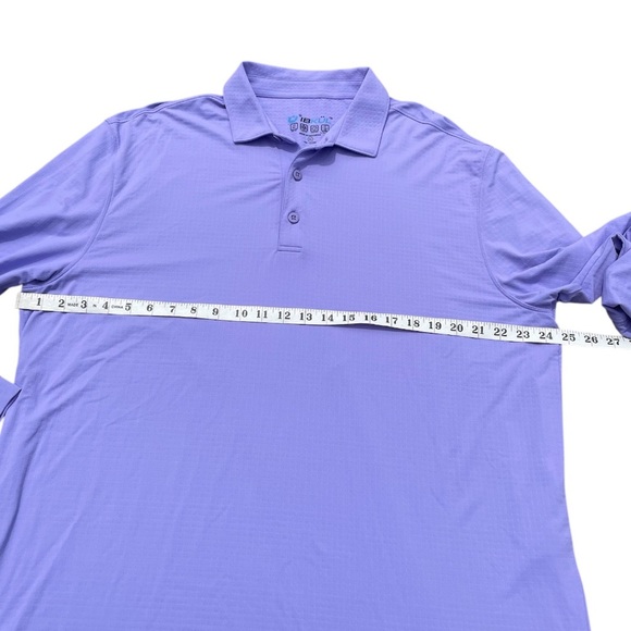 IBKUL Modern Fit Long Sleeve Polo UPF 50+ Quick Dry Mens XL Purple Golf Outdoor - Picture 3 of 13